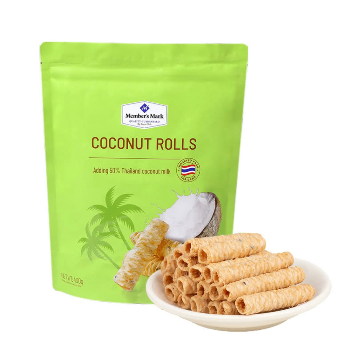 Member's Mark泰国进口椰香脆卷(糕点)400g