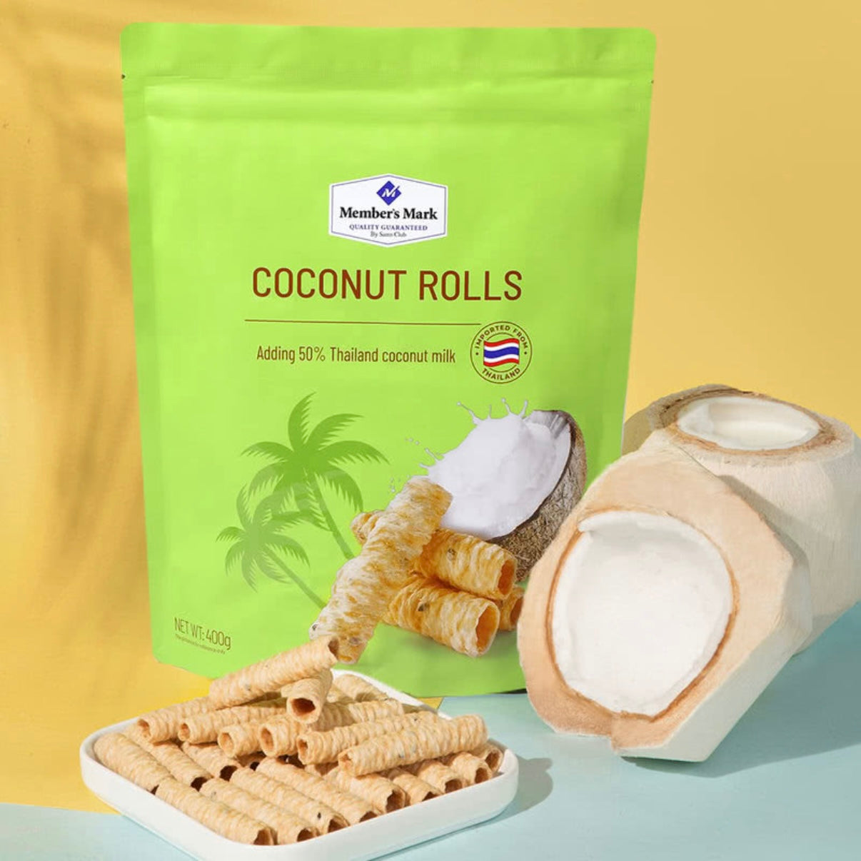 Member's Mark泰国进口椰香脆卷(糕点)400g